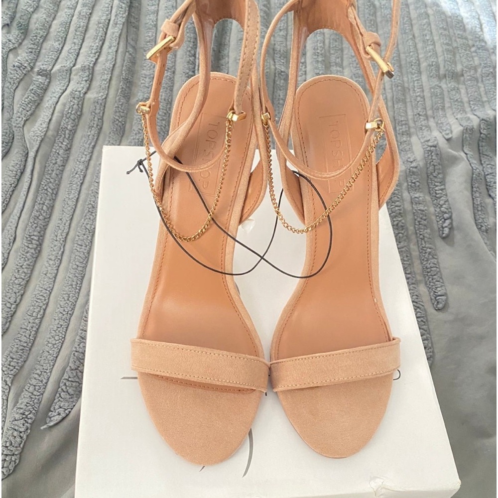 Top shop heeled sandals with chain